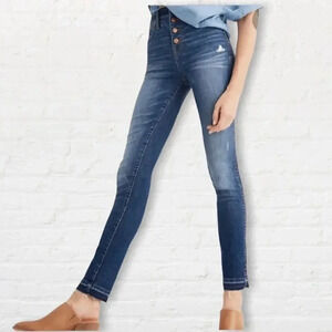 ♥️ Madewell ♥️| 10" High Rise Skinny Button Fly Drop Hem Jean's Sz 25